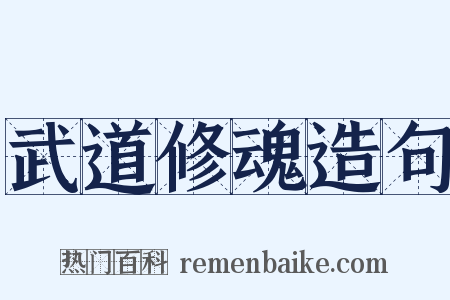 武道修魂造句是什么意思的图片